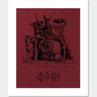 Allfather Odin on his Throne Posters and Art